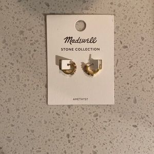 Madewell amethyst huggies